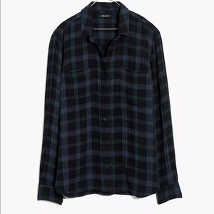 Madewell Lightspun Oversized Ex-Boyfriend Swing Shirt in Heisley Plaid